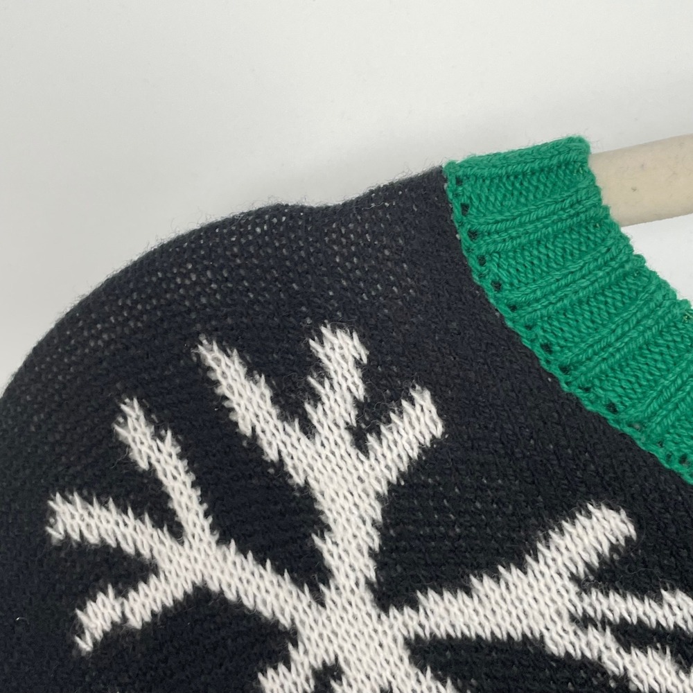Ugly Christmas Polar Bear Snowflake Holiday Party Knit Crew Neck Sweater Medium - Picture 5 of 10